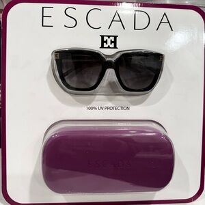 Escada Black Sunglasses with Purple Case